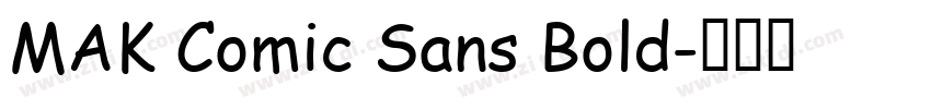 MAK Comic Sans Bold字体转换